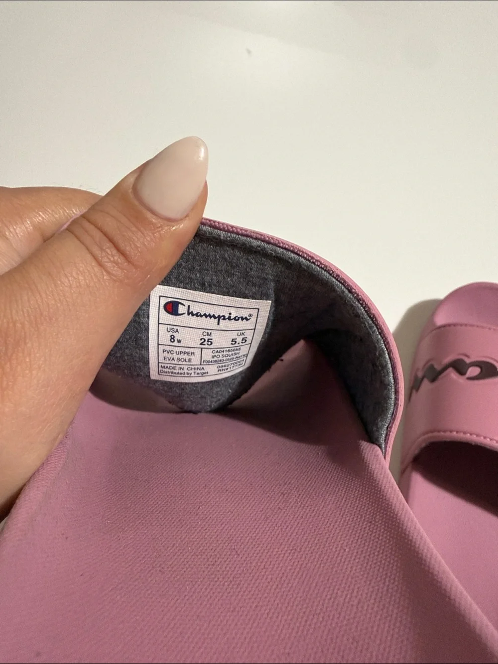 Champion women Pink Slide Sandals Sz 8